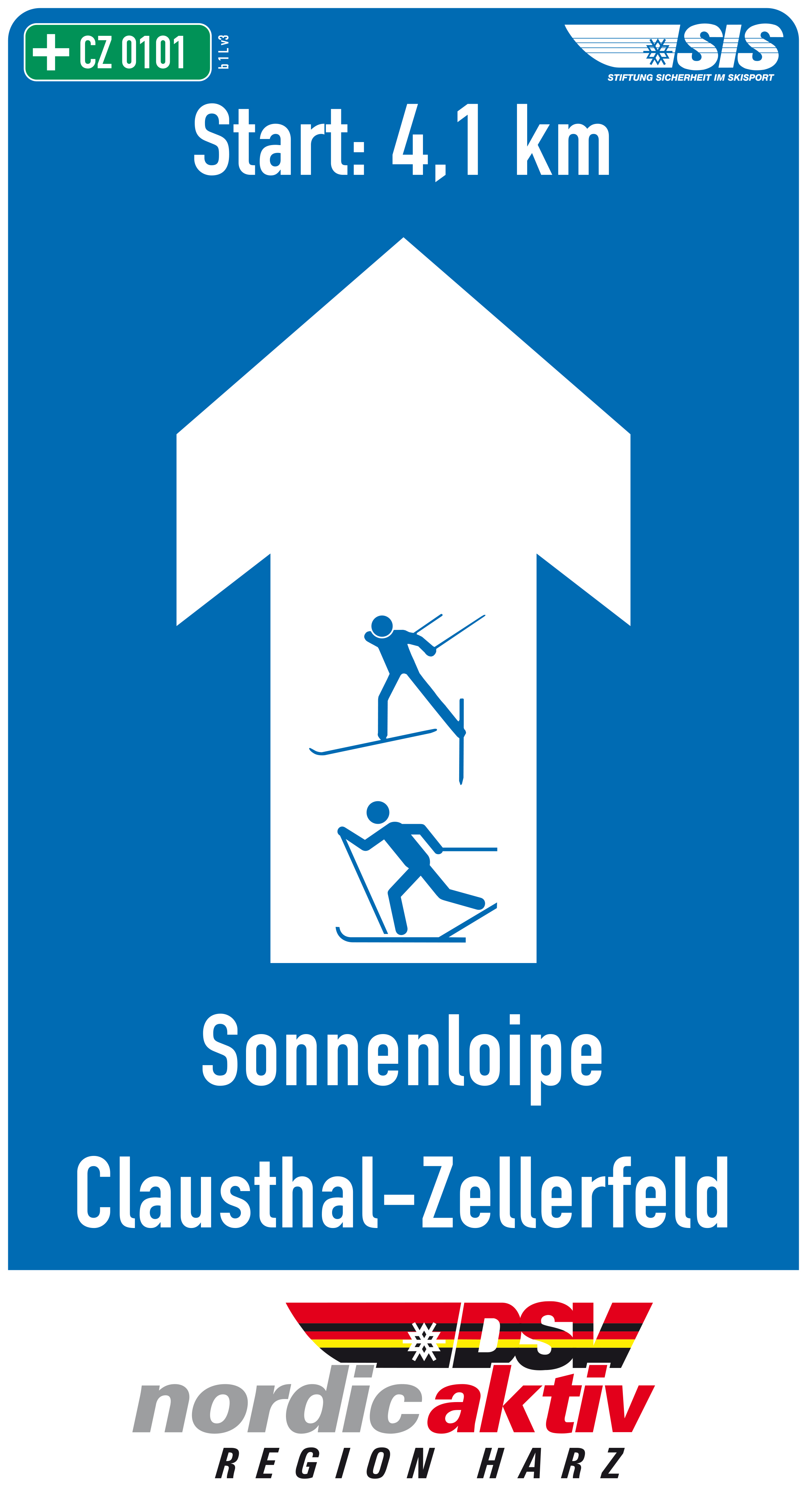Schwierigkeitsgrade Streckenschilder DSV nordic aktiv Konzept